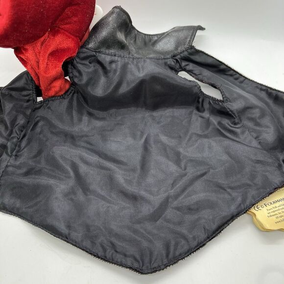 Folkmanis Red Devil Hand Puppet W/ Tags Pitchfork Vintage Halloween - Picture 8 of 13